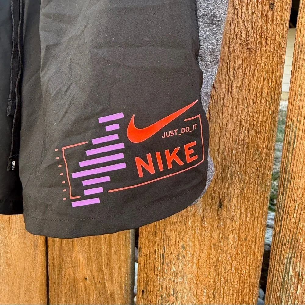 Nike Women’s Black Gray Running Athletic Shorts Inner Liner Size Medium